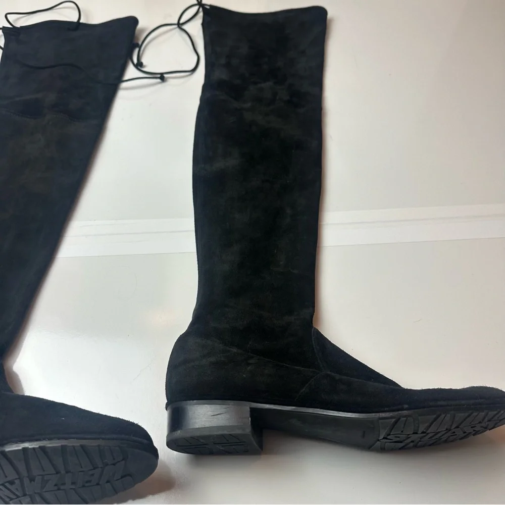 Stuart Weitzman Lowland Black Over the Knee Boots